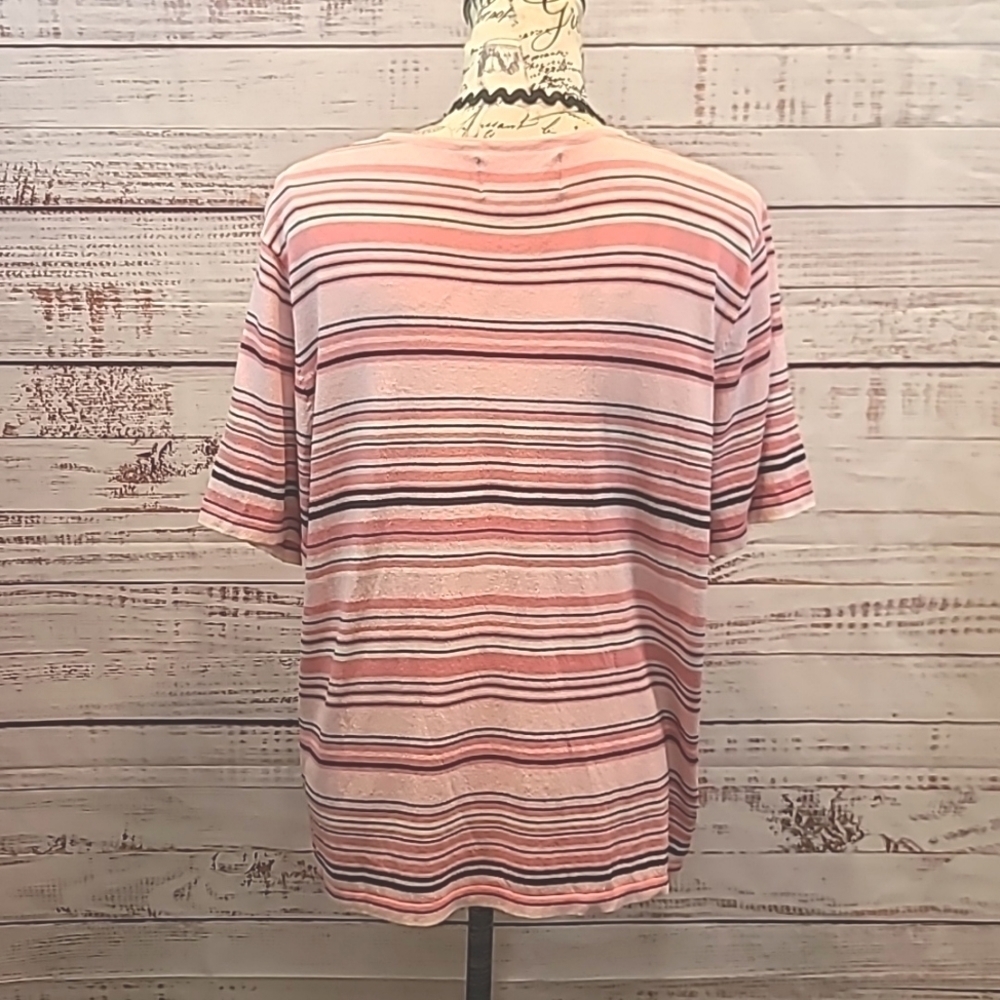 Sag Harbor stripped rayon knit top - Picture 5 of 6